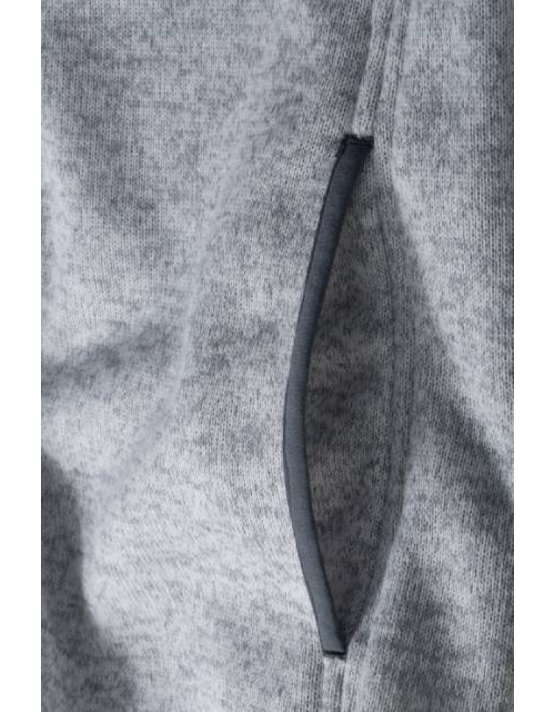 Jachetă tricotată din fleece cu glugă pentru bărbați